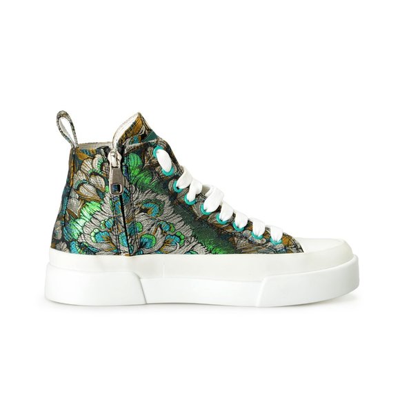 Dolce & Gabbana Women's High Top Floral Print Athletic Sneakers Shoes US 6 IT 36 - Picture 4 of 9